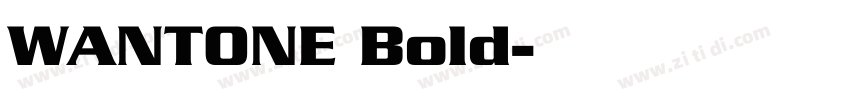 WANTONE Bold字体转换